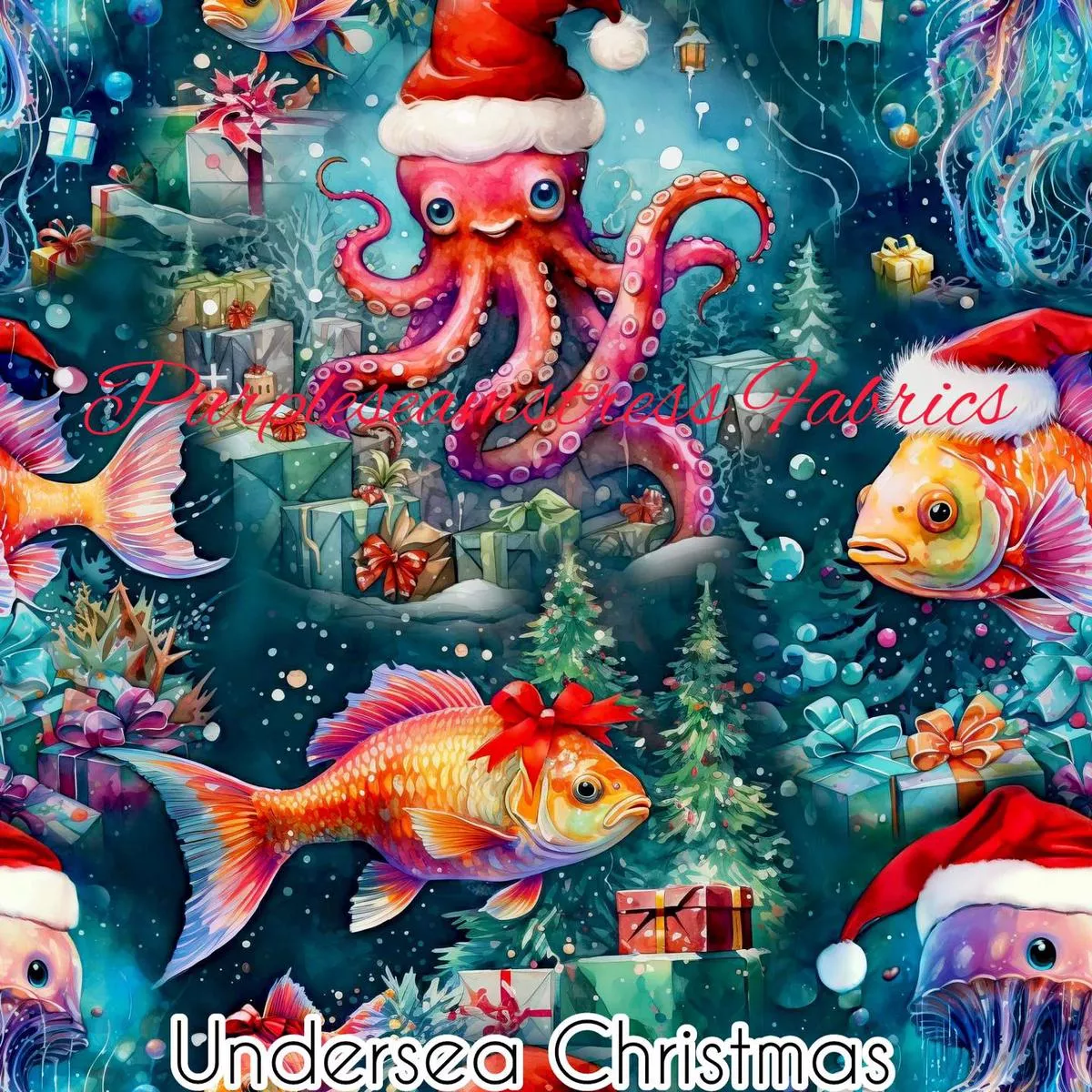 Undersea ChristmasFabric