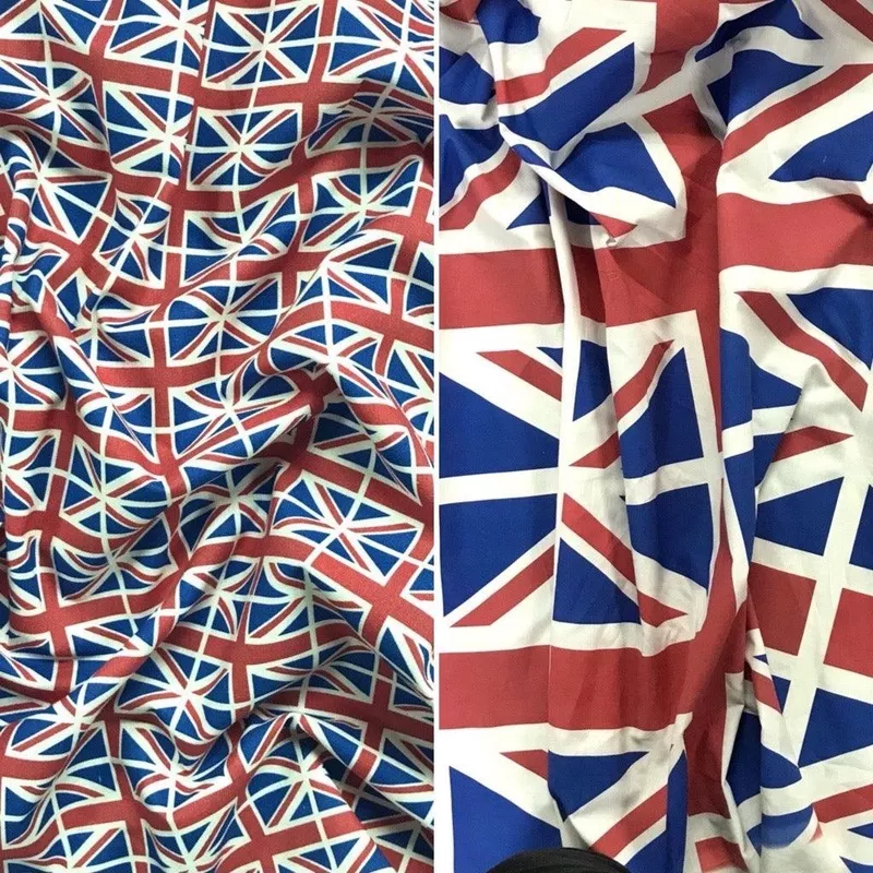 Union Jack Flag Cotton Fabric