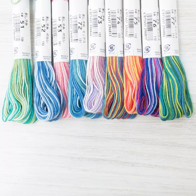 Variegated Sashiko Thread Collection (10 colors)