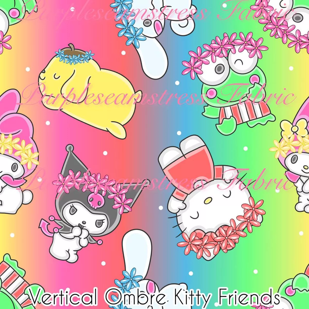 Vertical Ombre Kitty FriendsFab…