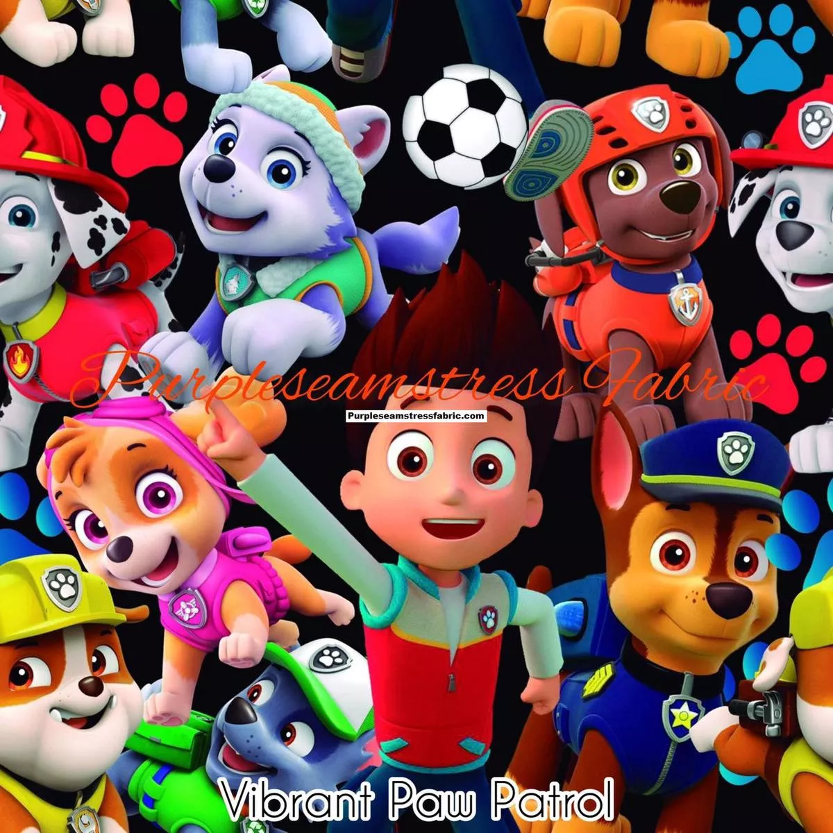 Vibrant Paw PatrolFabric