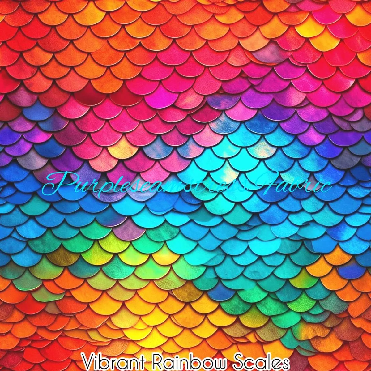 Vibrant Rainbow Mermaid ScalesF…