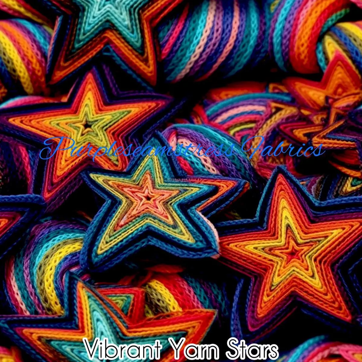Vibrant Yarn StarsFabric