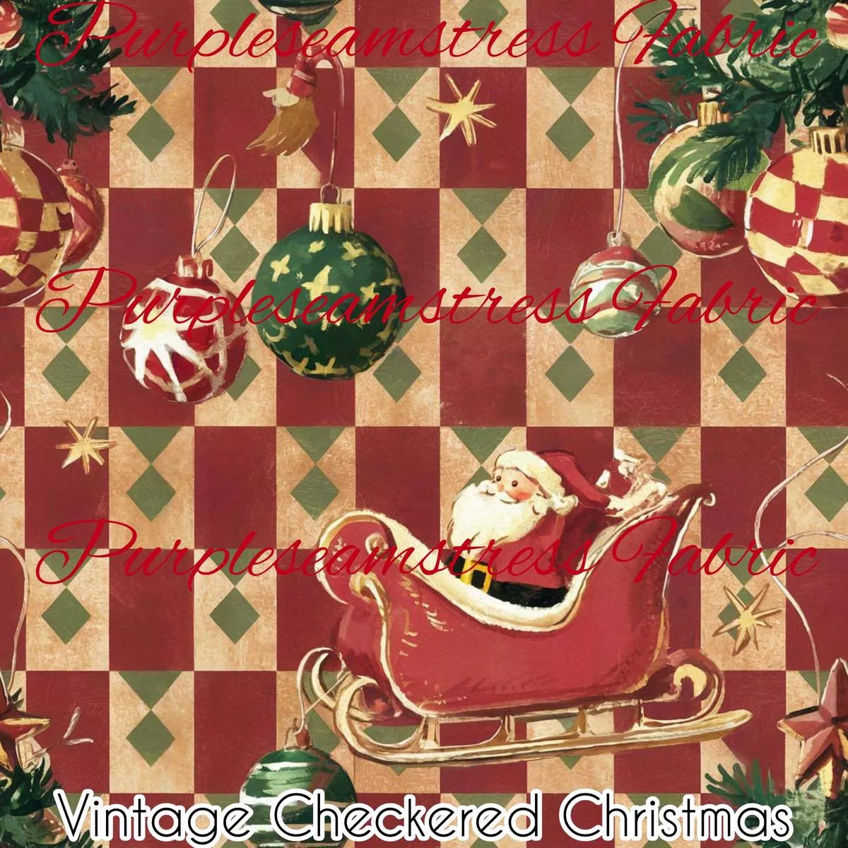 Vintage Checkered ChristmasFabr…