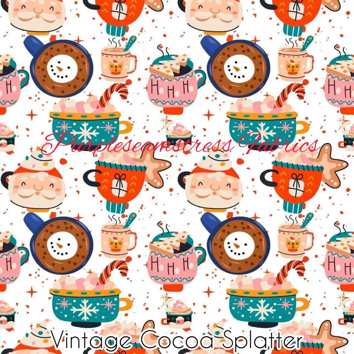 Vintage Cocoa SplatterFabric
