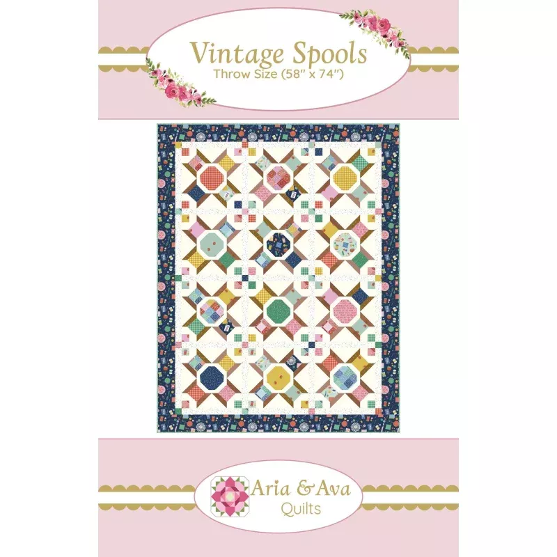 Vintage Spools ~ Aria & Ava Quilts (Downloadable Pattern)