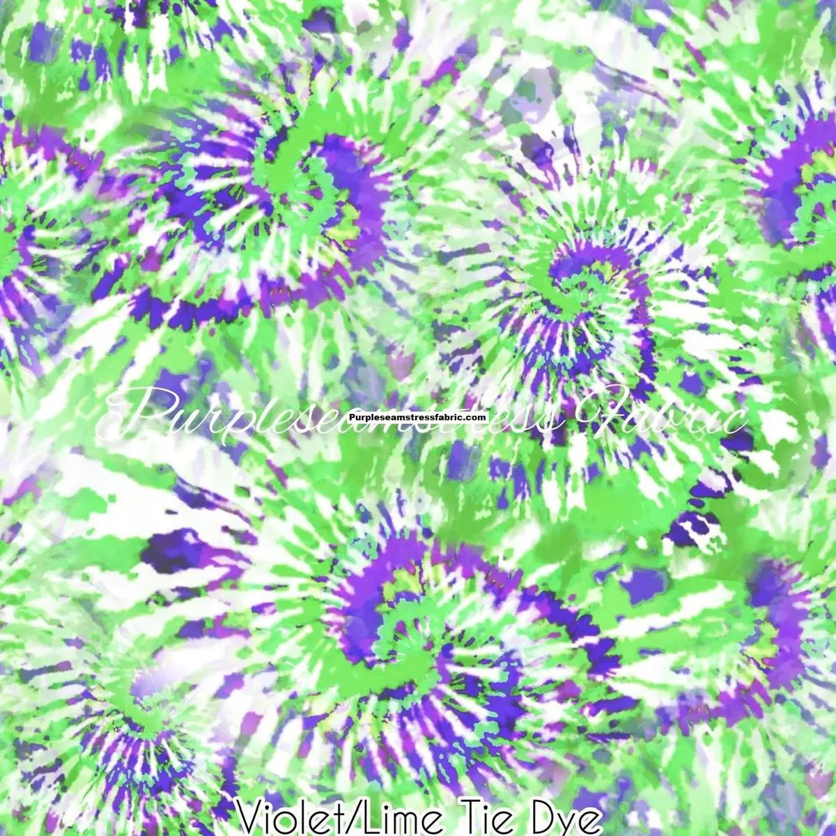 Violet/Lime Tie DyeFabric