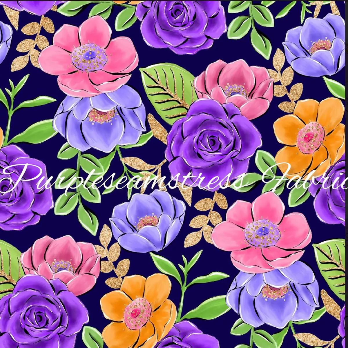 Violet Rose MedleyFabric