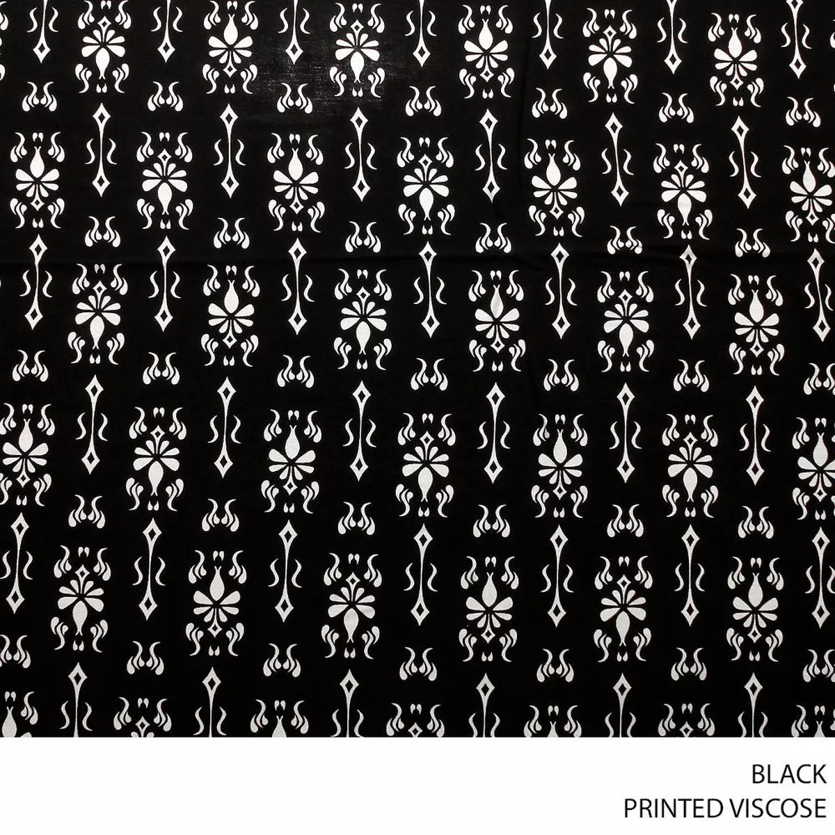 VISCOSE PRINTED FABRIC BLACK ROLL ROLL 007