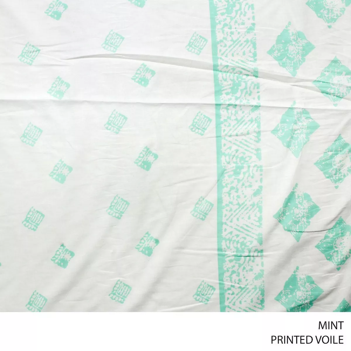 VOILE PRINTED FABRIC MINT ROLL ROLL 001