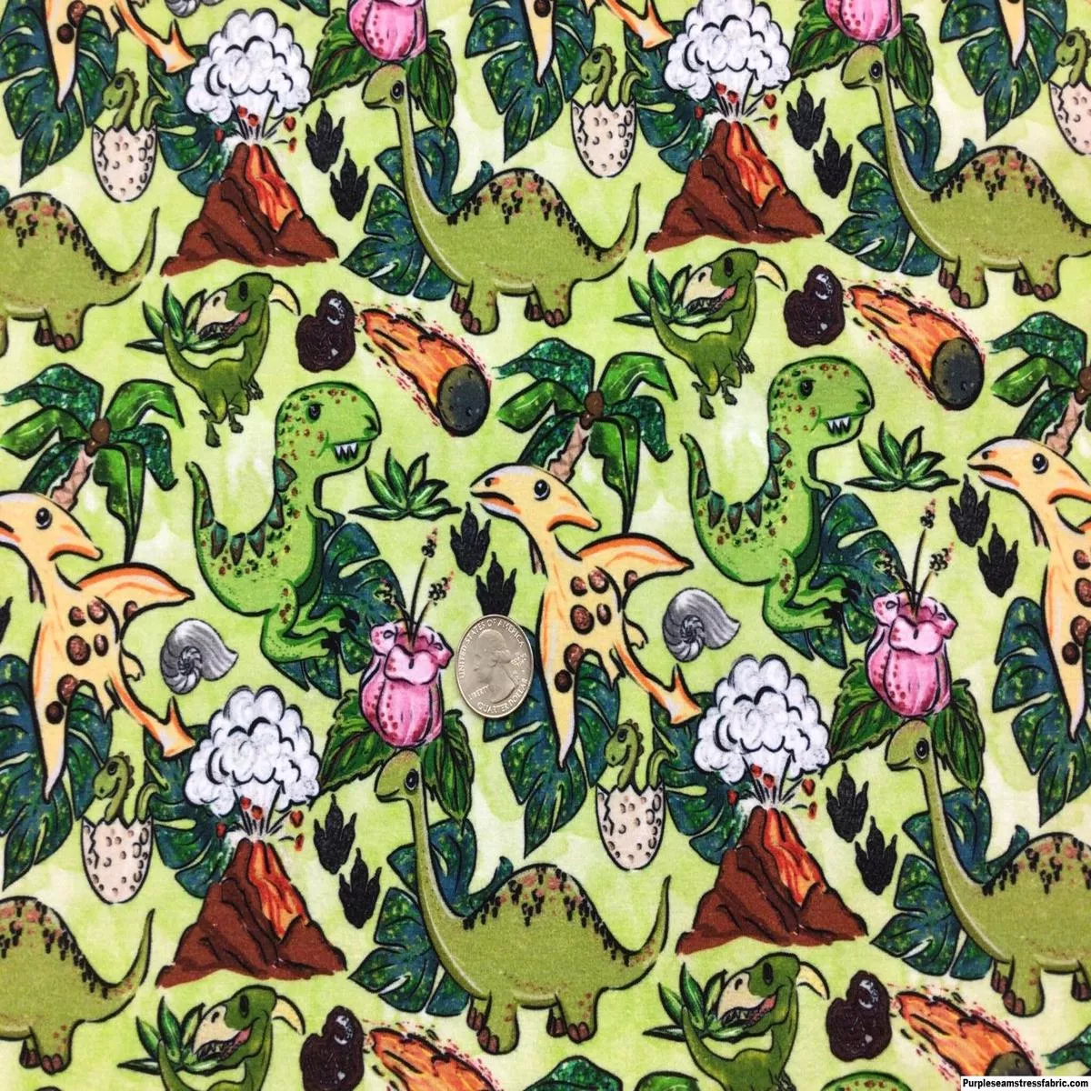 Volcanic DinosaursFabric