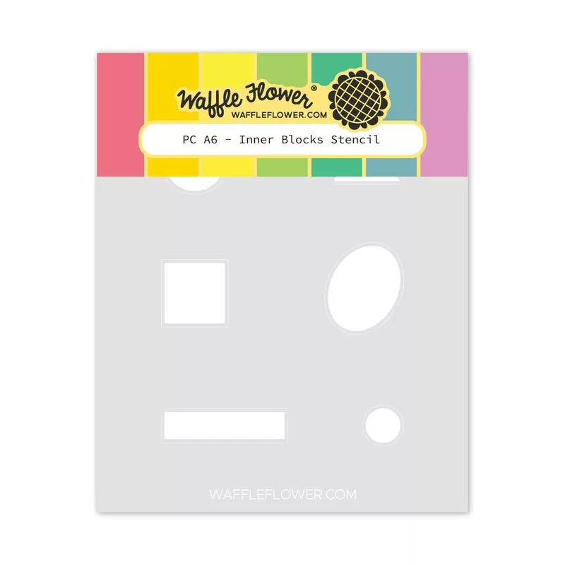 Waffle Flower Postage Collage A6 Inner Blocks Stencil 422434