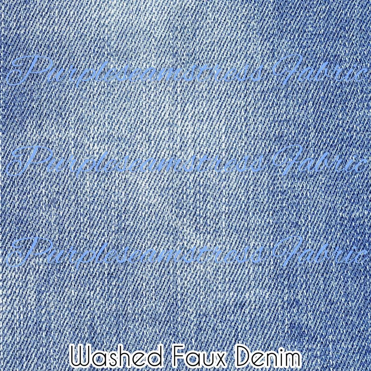 Washed Faux DenimFabric