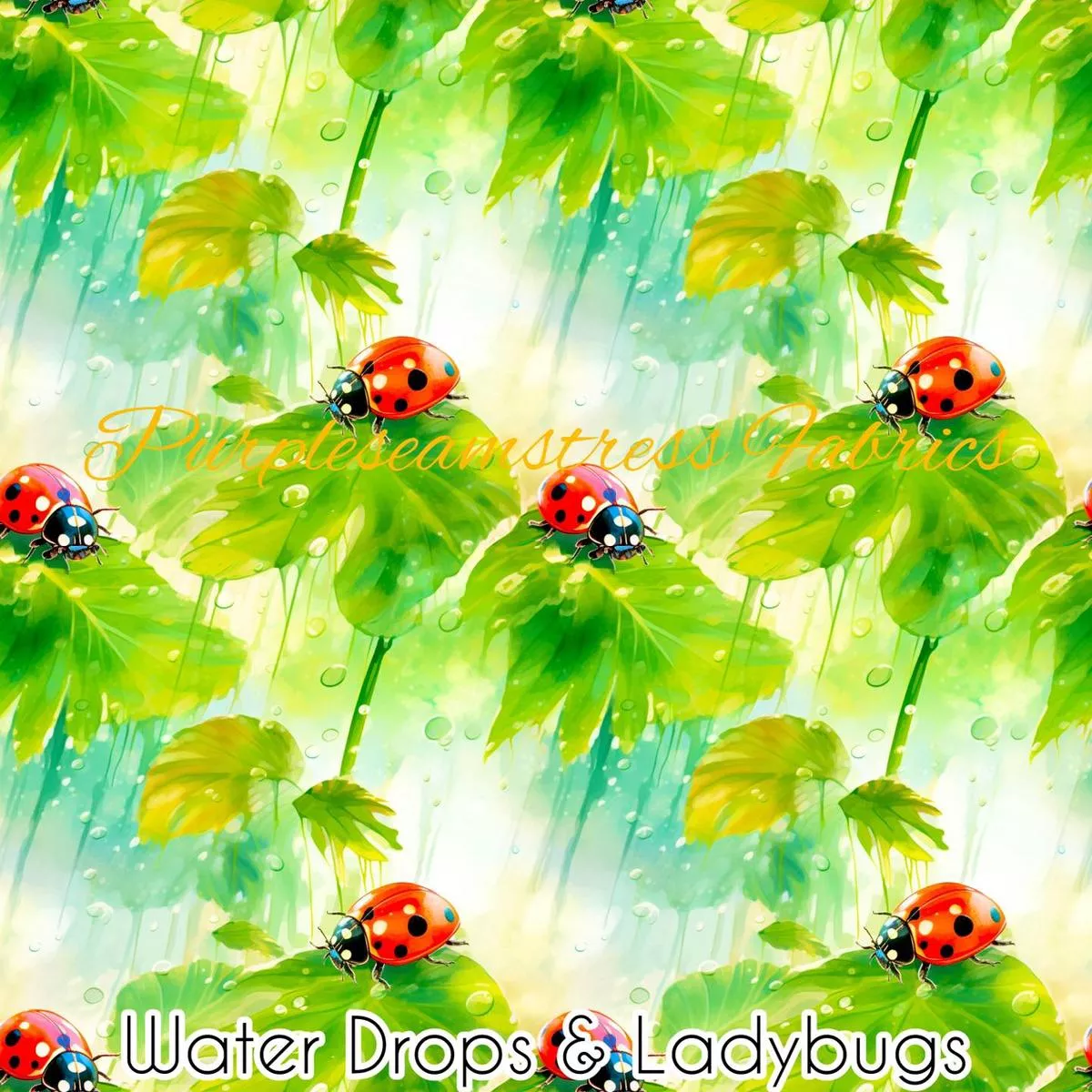 Water Drops & LadybugsFabr…