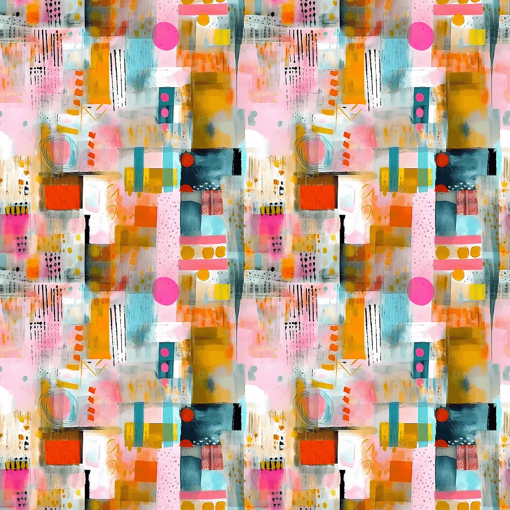 Watercolor Abstract Pattern #5 Fabric