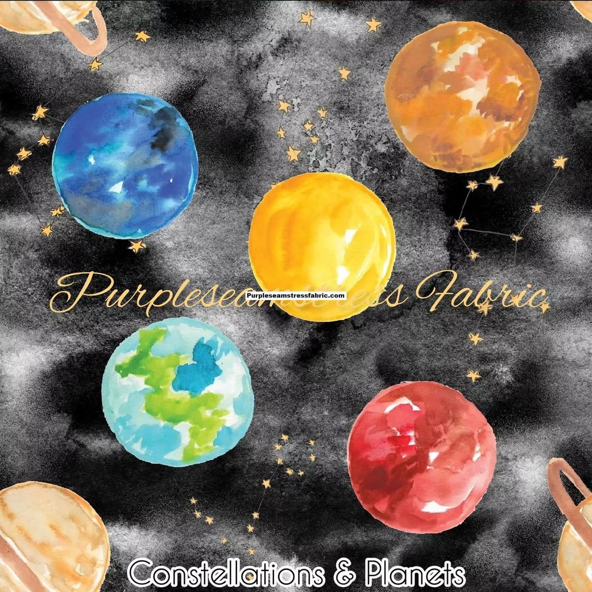 Watercolor Constellations & Planets…