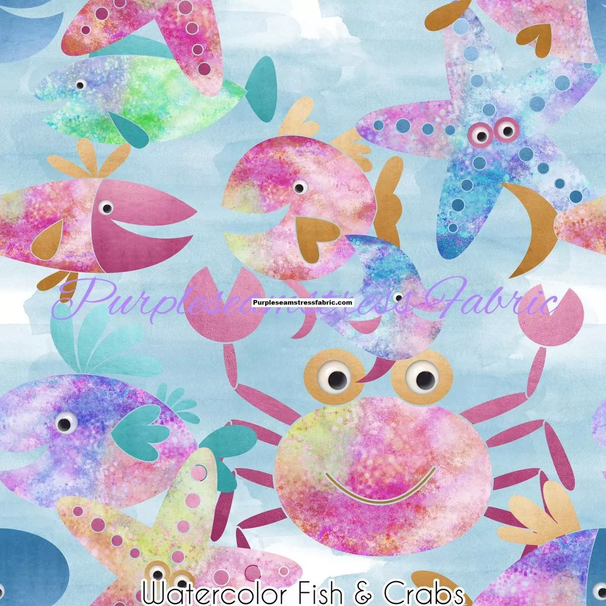 Watercolor Fish & CrabsFab…