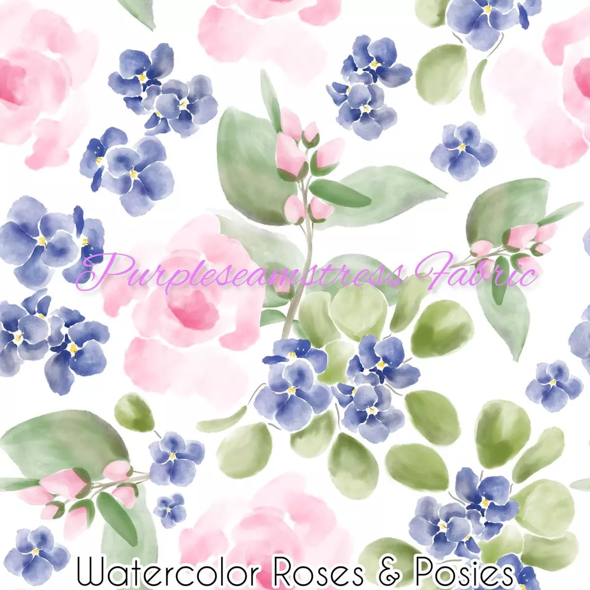 Watercolor Roses & PosiesF…