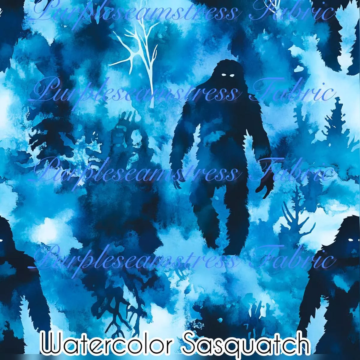 Watercolor SasquatchFabric
