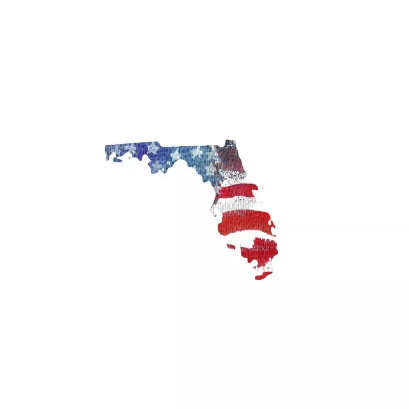 Watercolor Textured Flag Fabric Panel – Florida