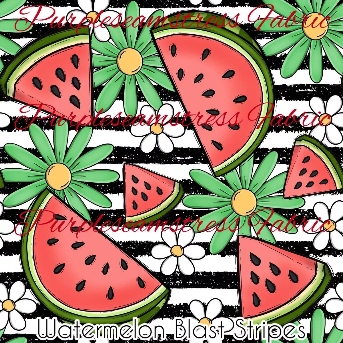 Watermelon Blast StripesFabric