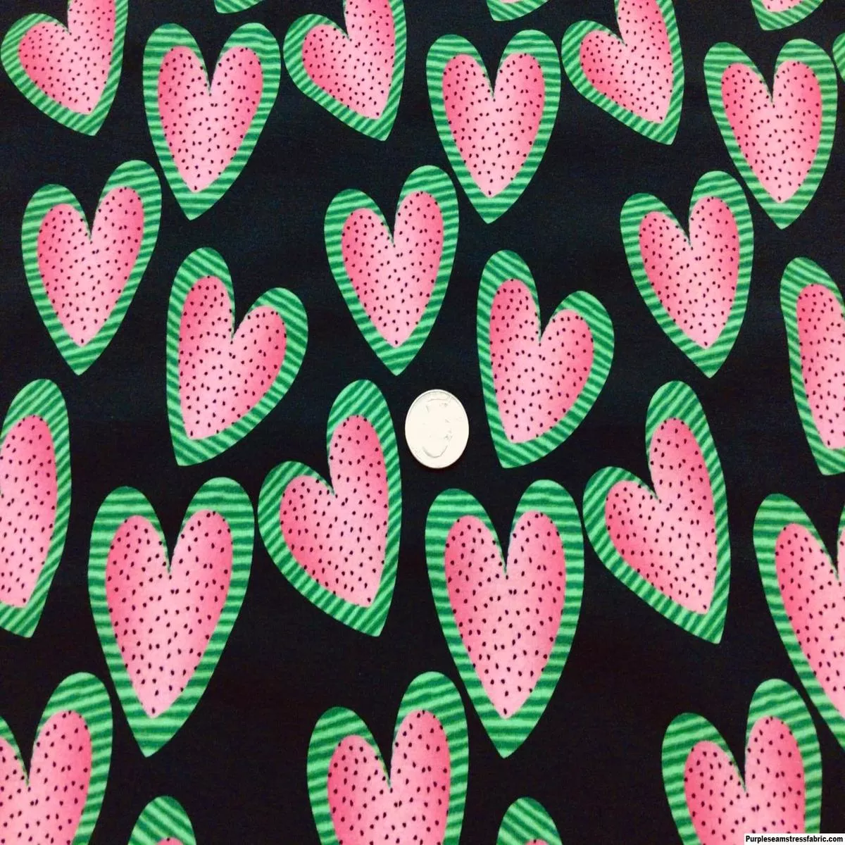 Watermelon HeartsFabric