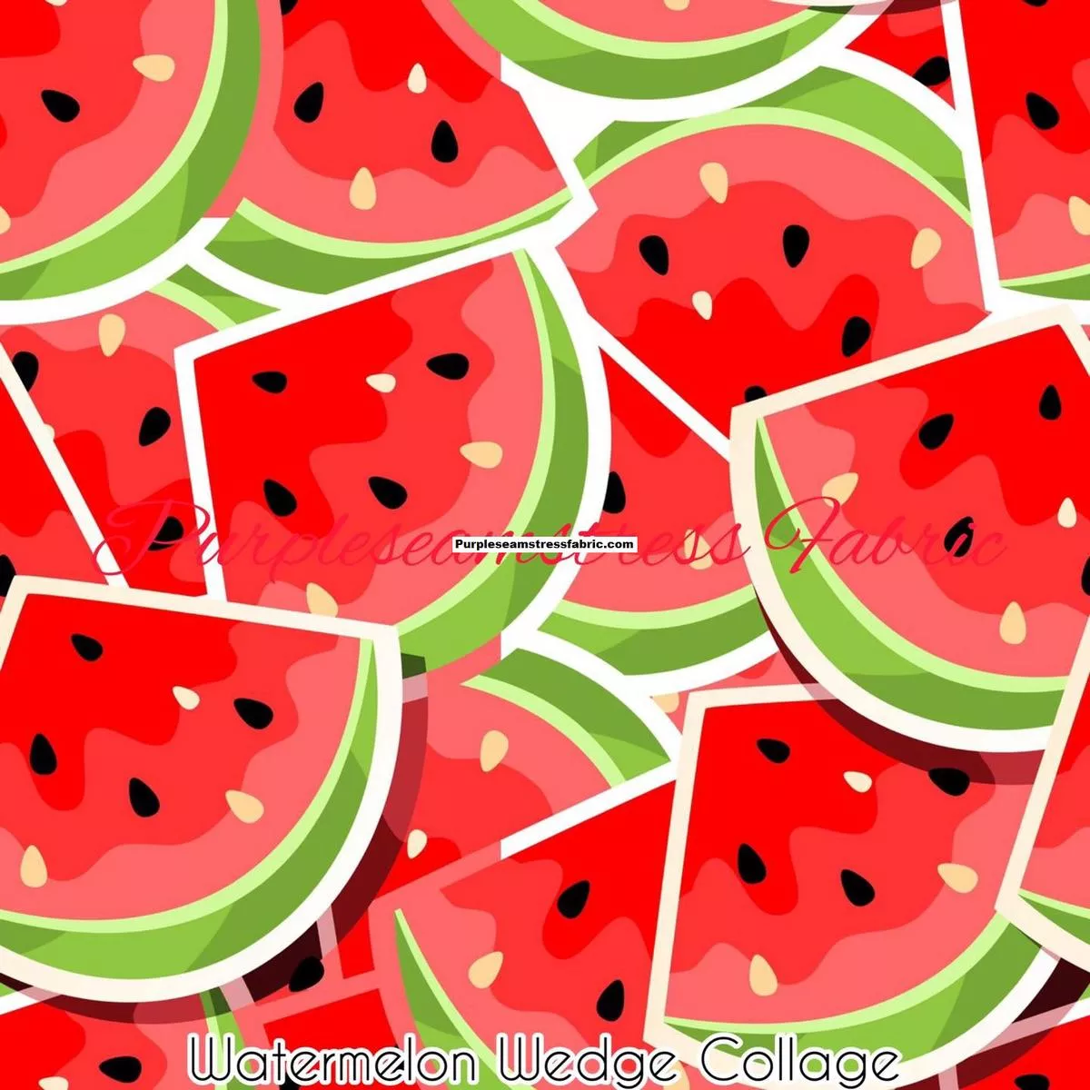 Watermelon Wedge CollageFabric