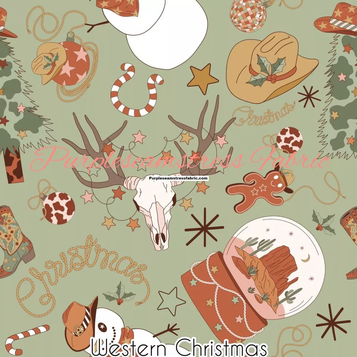 Western ChristmasFabric