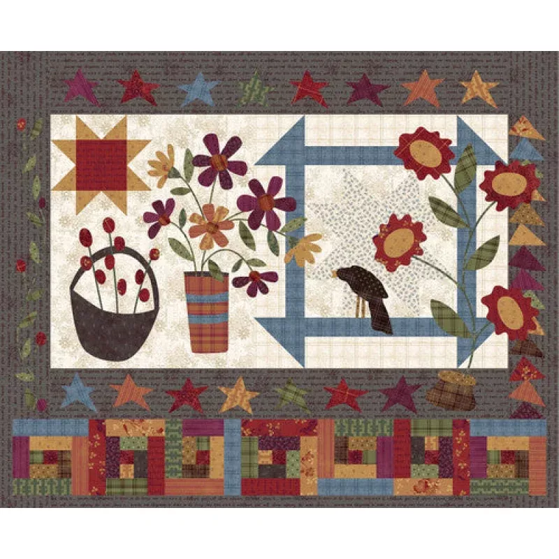 Where the Wind Blows Flannel Gray Panel F3338P-97