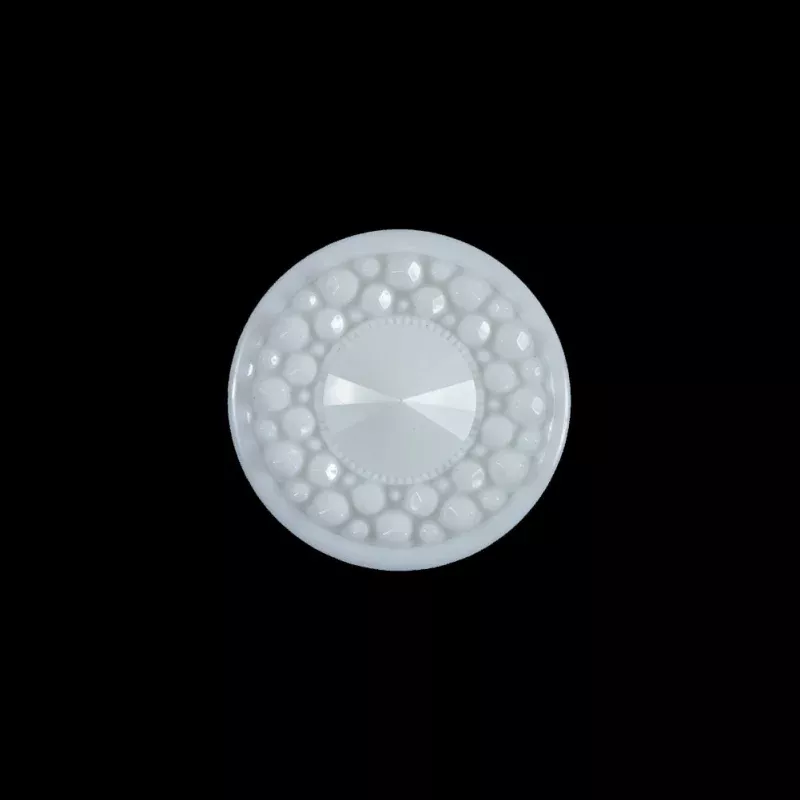 White 3-Dimensional Dotted Shank-Back Button – 30L/19mm