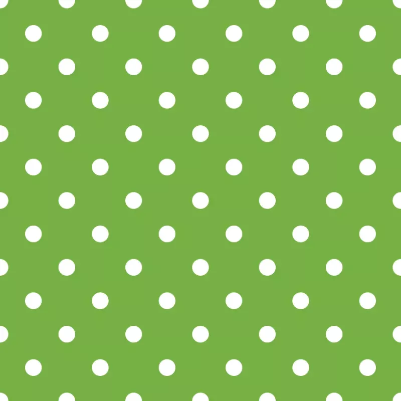 White Dots Fabric – Spring Green