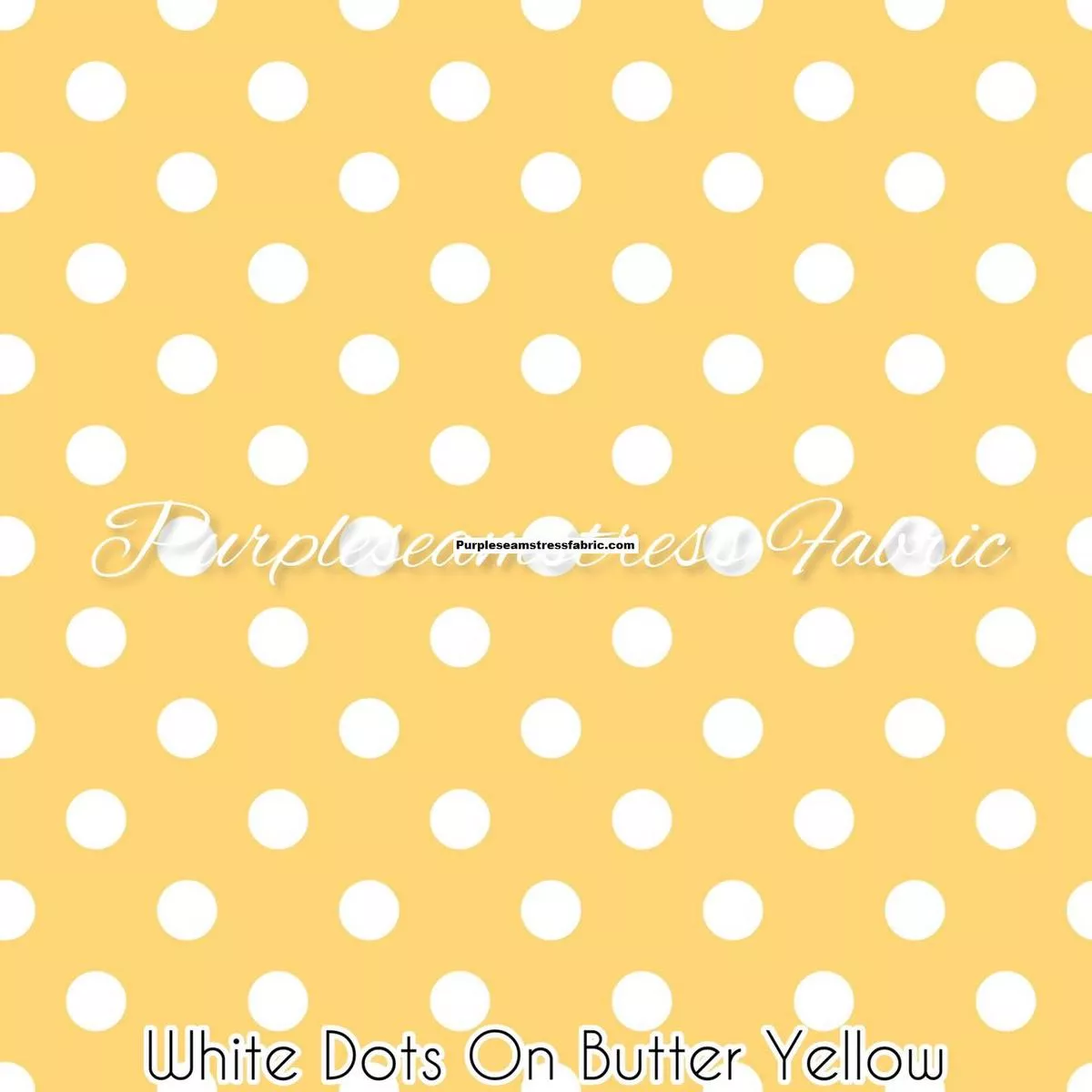 White Dots on Butter YellowFabr…