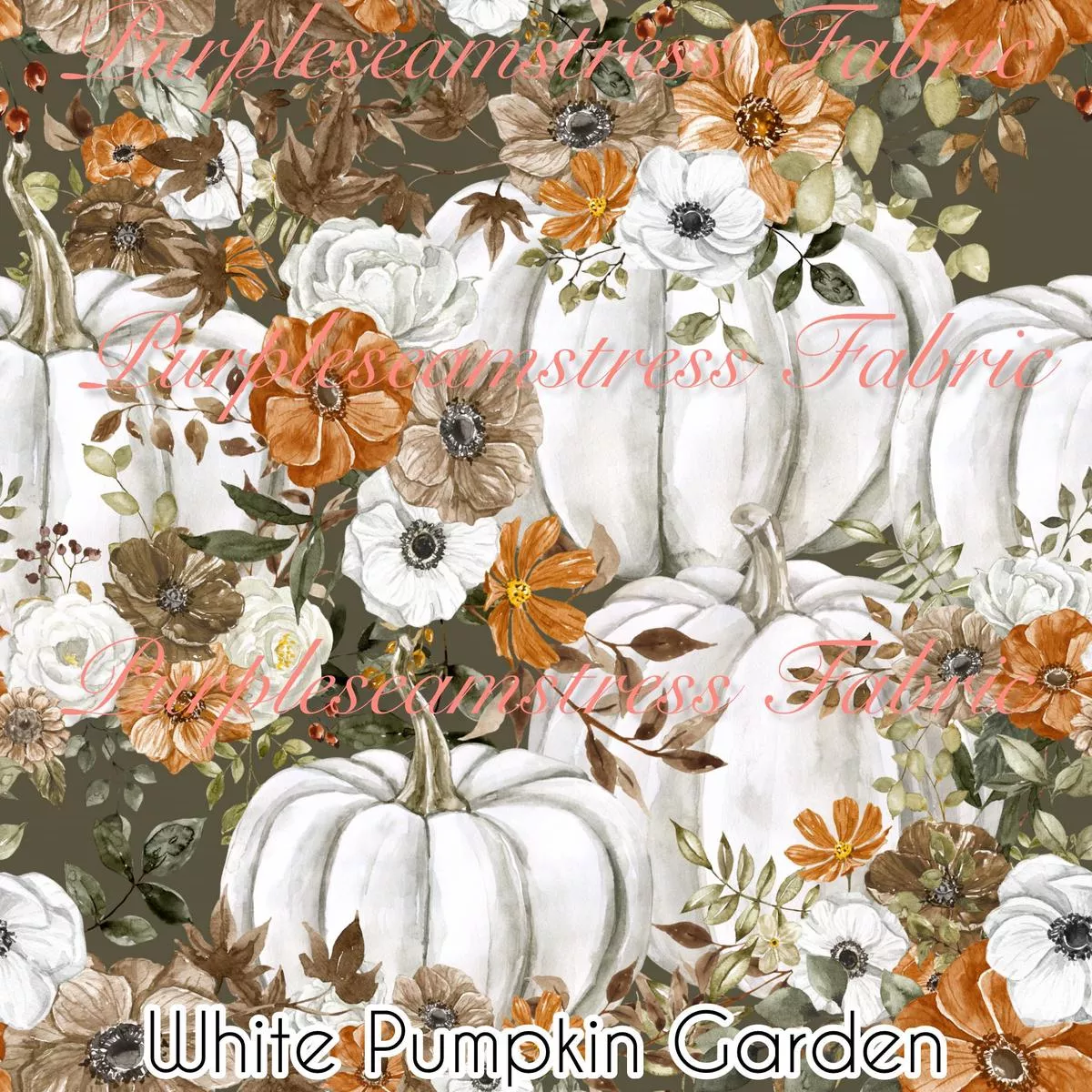White Pumpkin GardenFabric