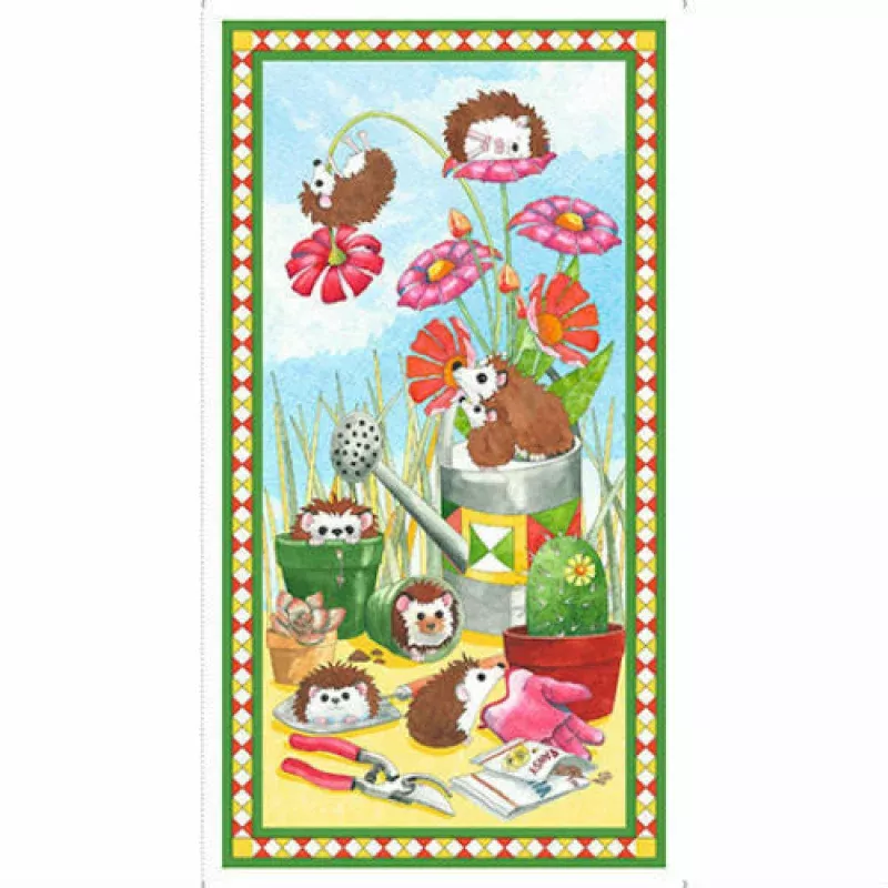 Who Let the Hogs Out Quilt Panel with Backing