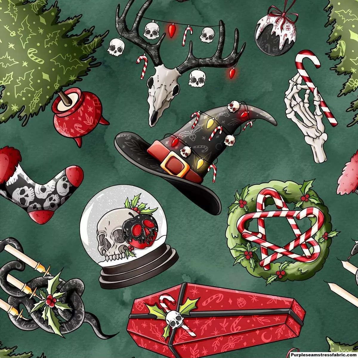 Wicked ChristmasFabric