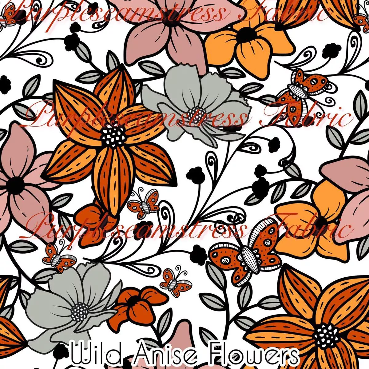 Wild Anise FlowersFabric