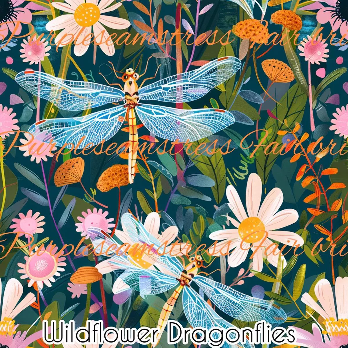 Wildflower DragonfliesFabric