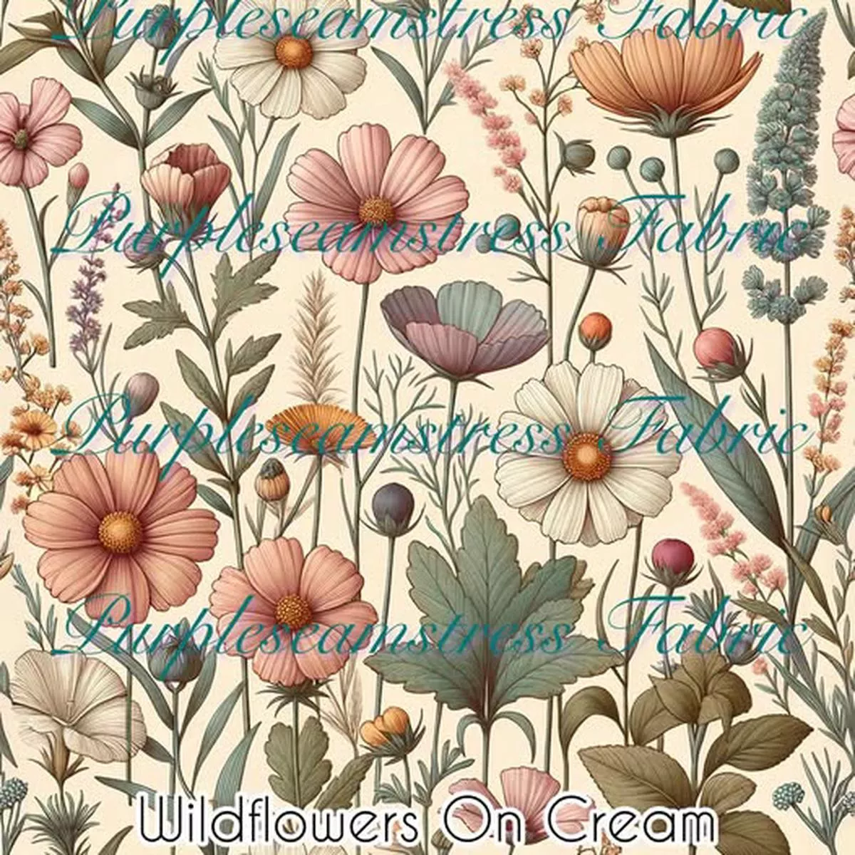 Wildflowers on CreamFabric