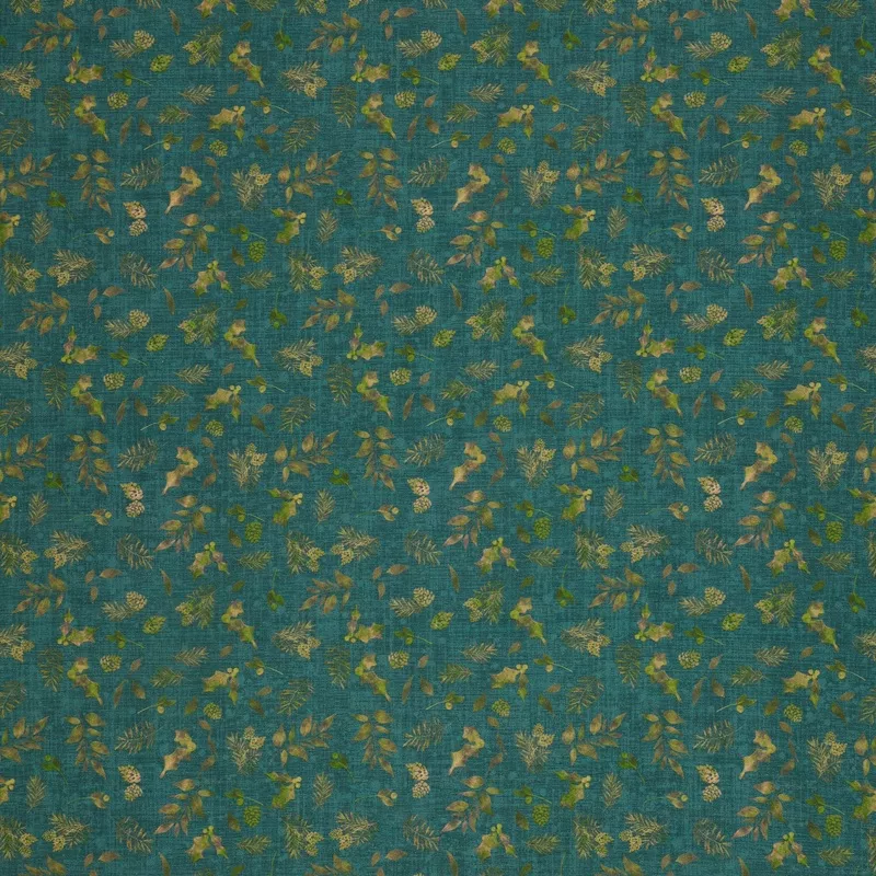 Winter Haven Fabric Collection – Forest Floor Teal