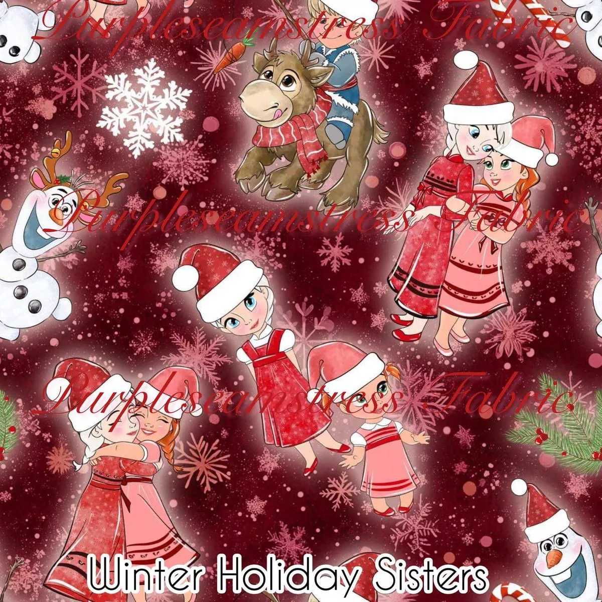 Winter Holiday SistersFabric