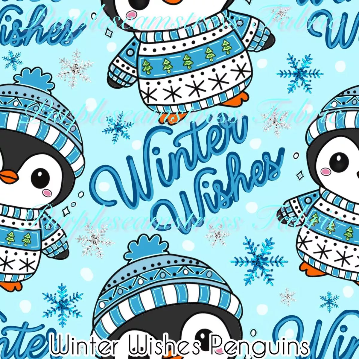 Winter Wishes PenguinsFabric