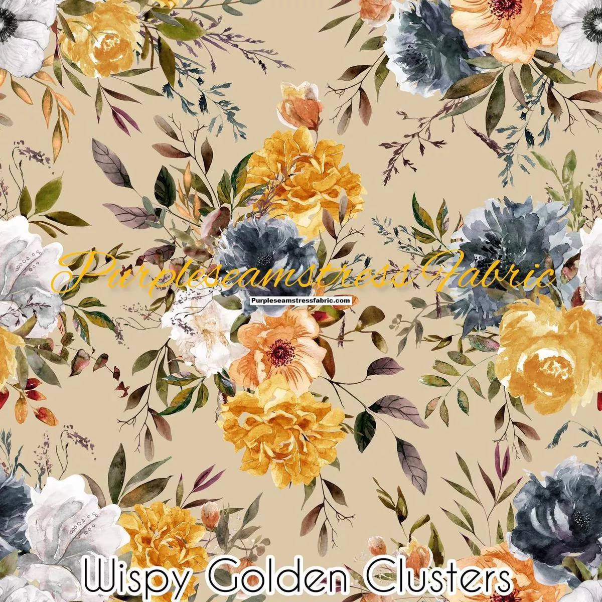 Wispy Golden ClustersFabric