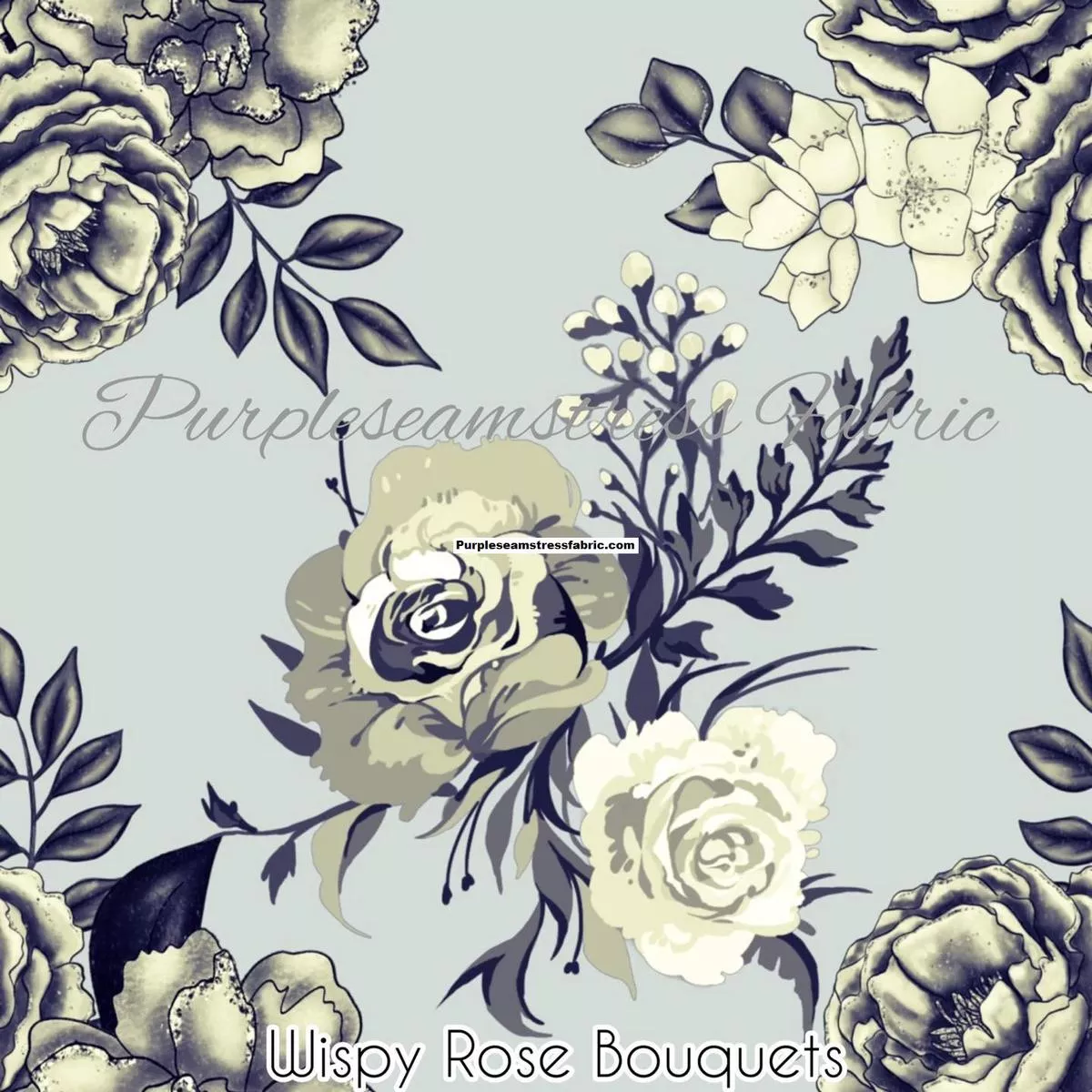Wispy Rose BouquetsFabric