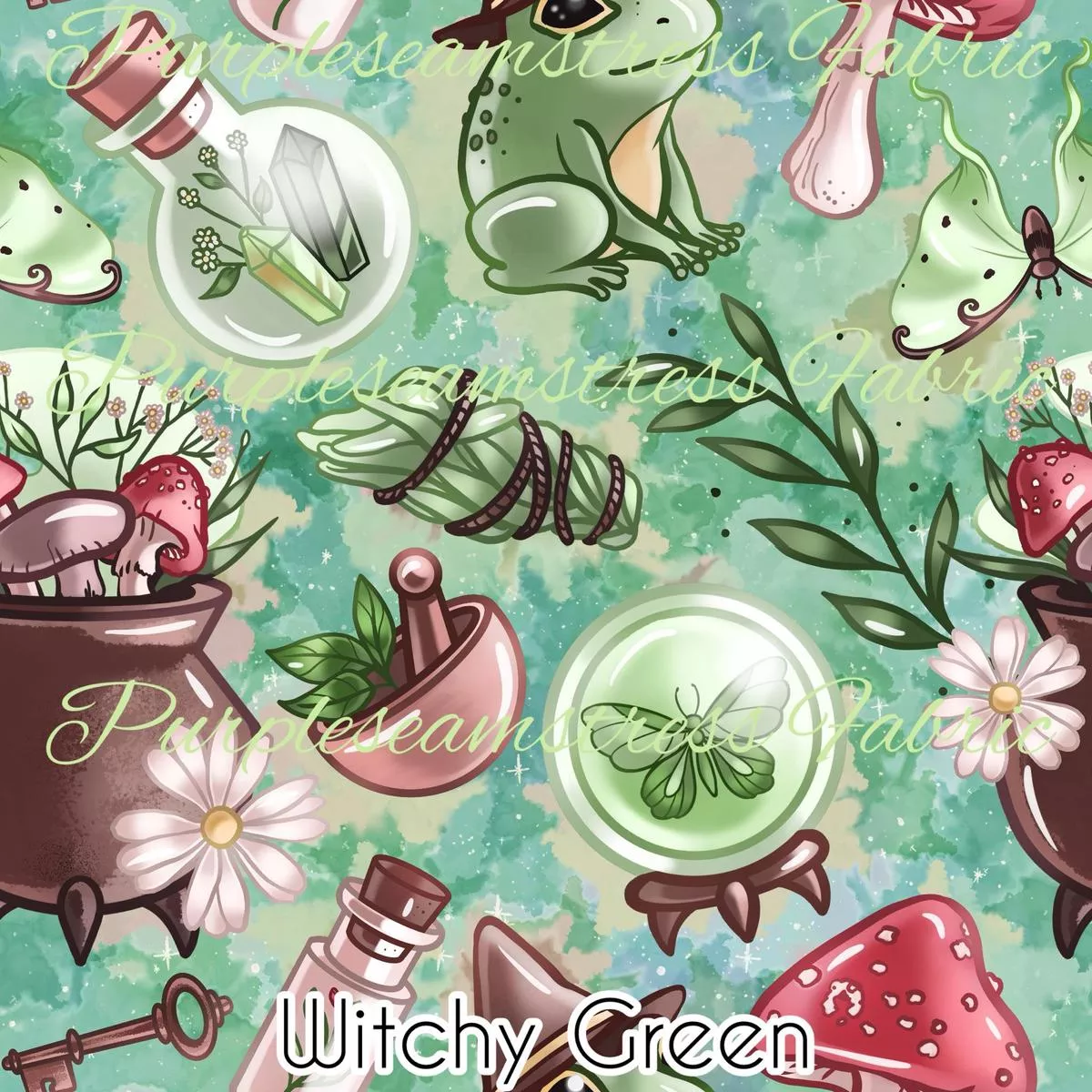 Witchy GreenFabric