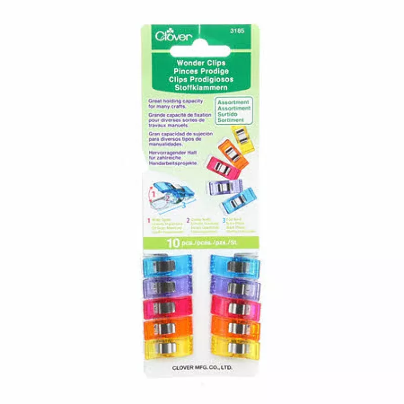 Wonder Clips Assorted Colors 10pc # 3185CV