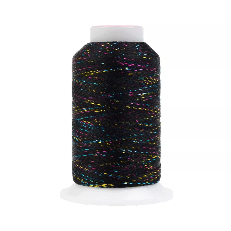 Wonderfil GlaMore Thread – Black Multicolor GM160