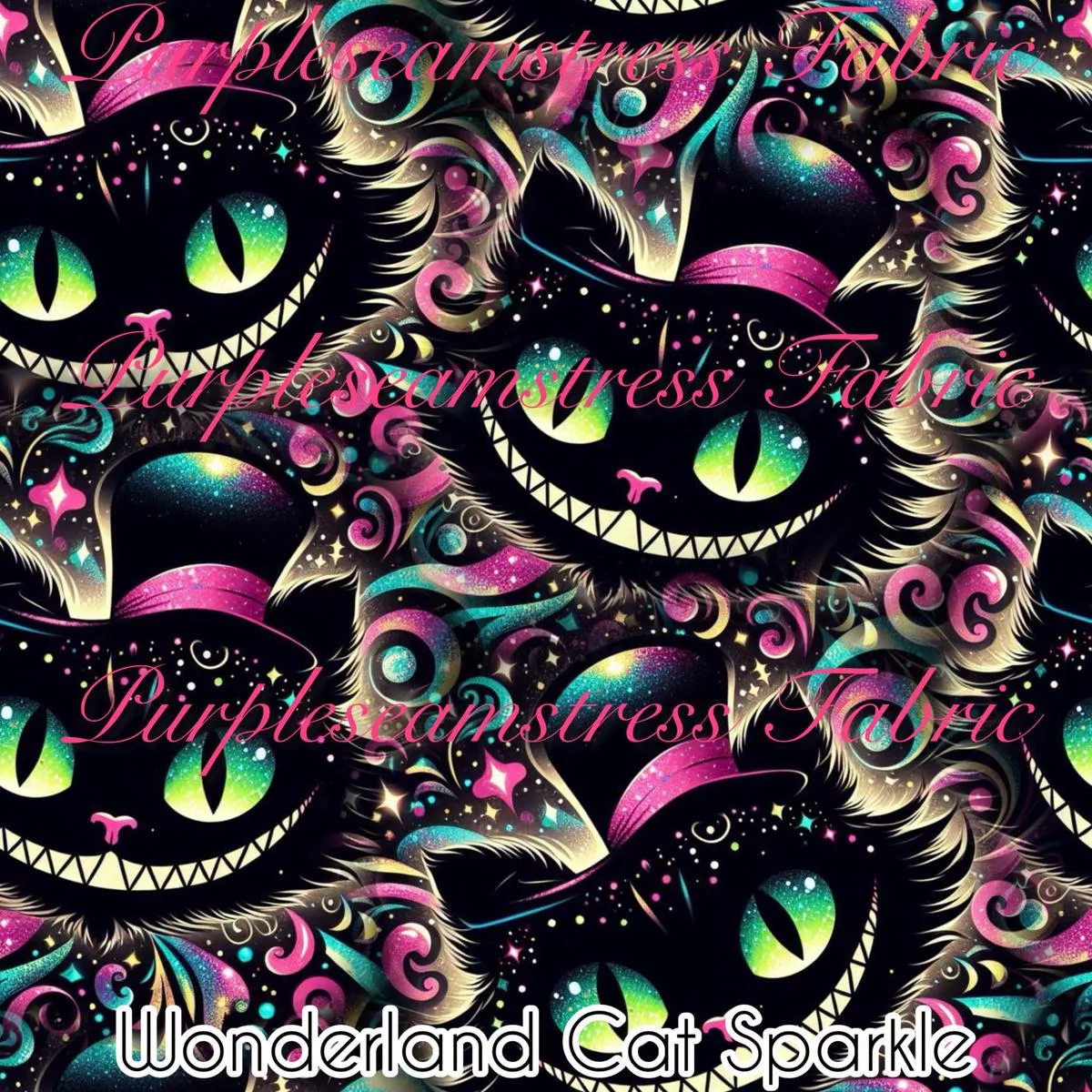 Wonderland Cat SparkleFabric