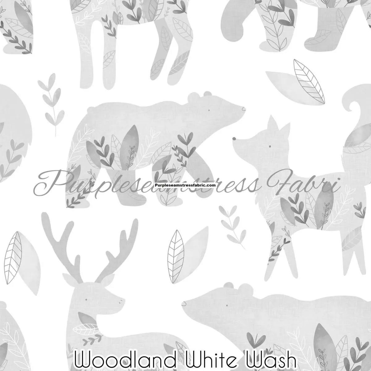 Woodland WhitewashedFabric