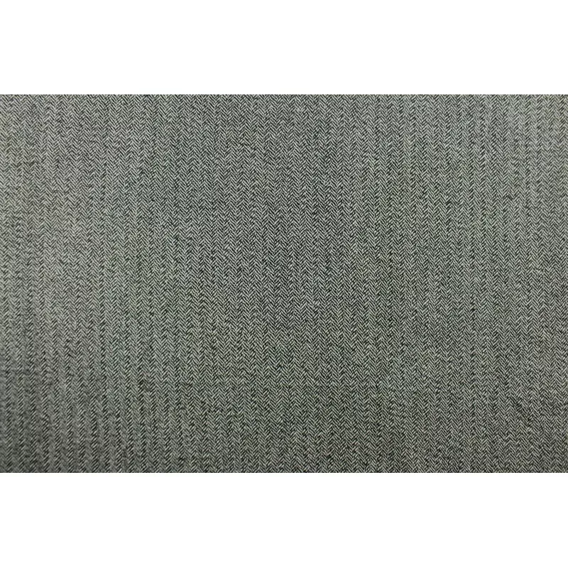 Wool Herringbone Fabric in Moss
