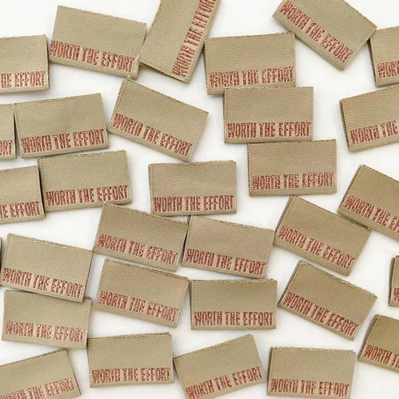 Worth the Effort Kylie and the Machine Woven Labels 8 Pack